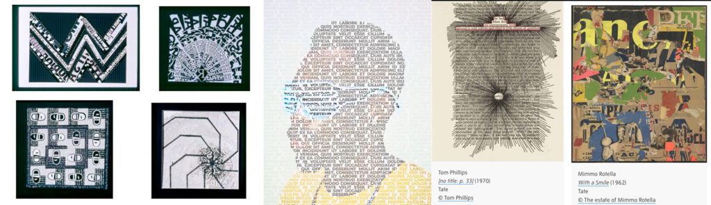 text as texture artwork