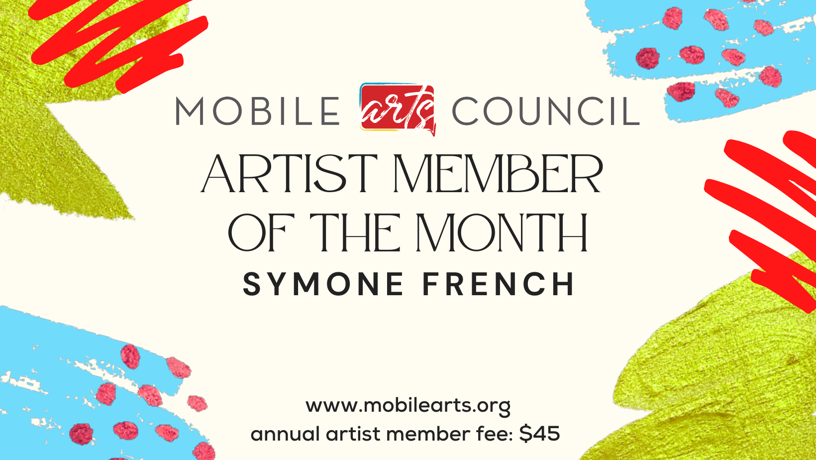 Member of the Month graphic for Symone French January 2026