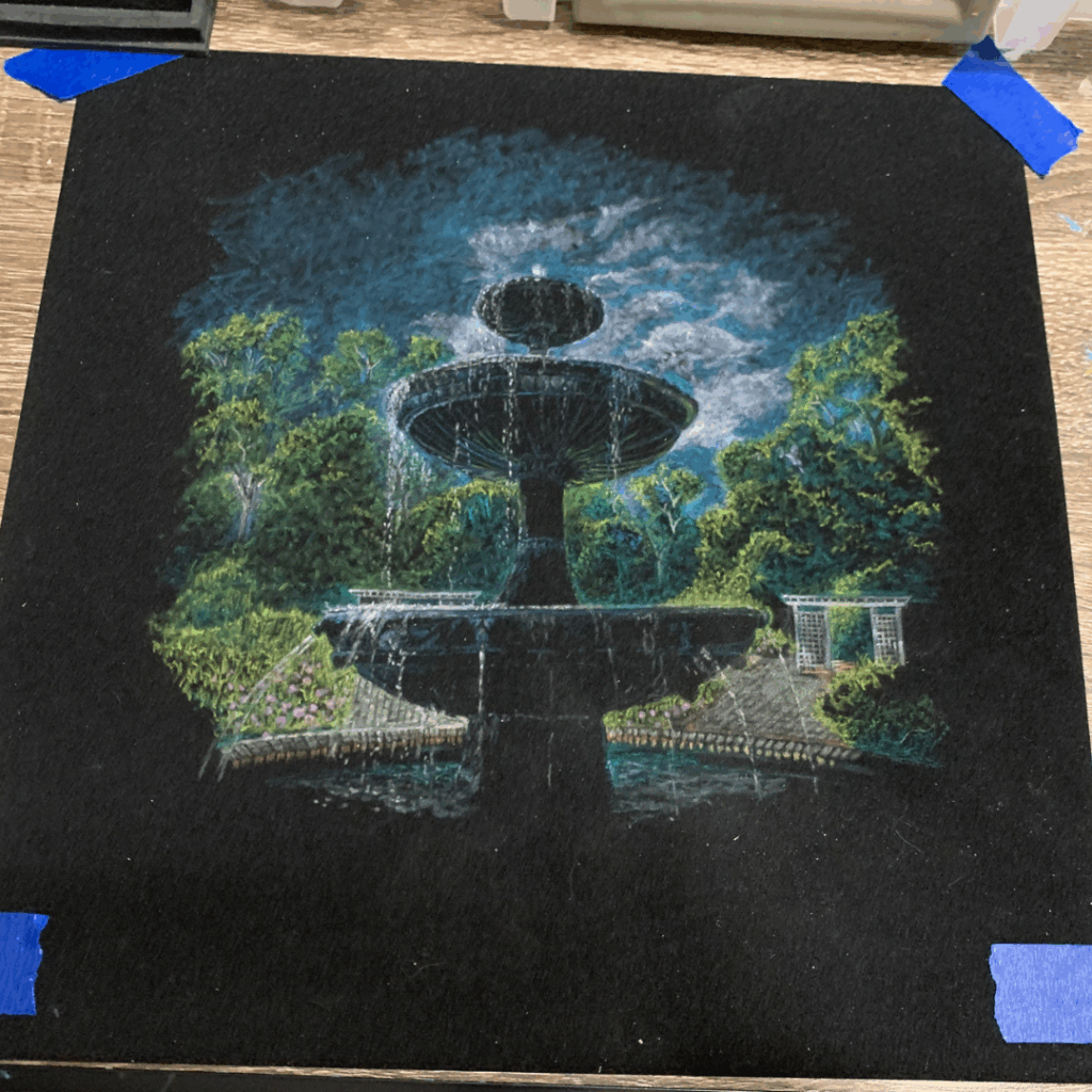 Velvet painting by Robert Halcombe