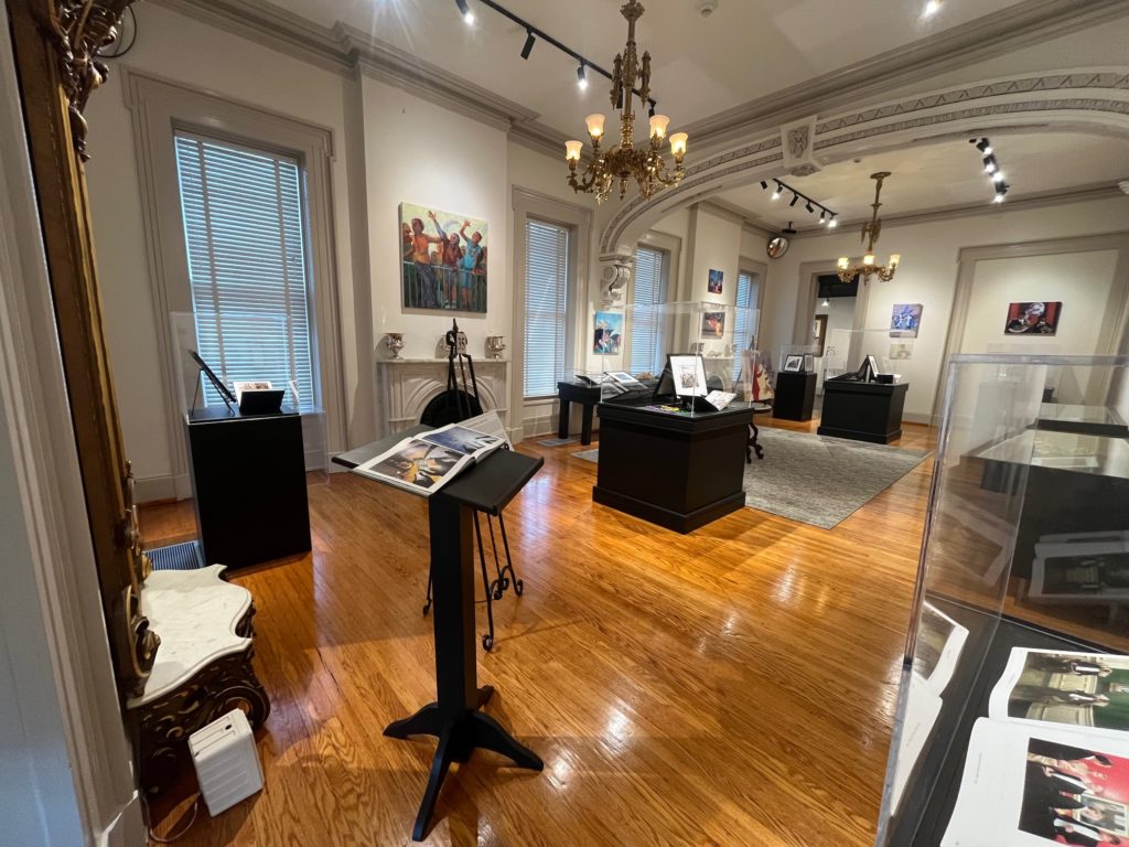 Views inside exhibition at Mobile Carnival Museum 