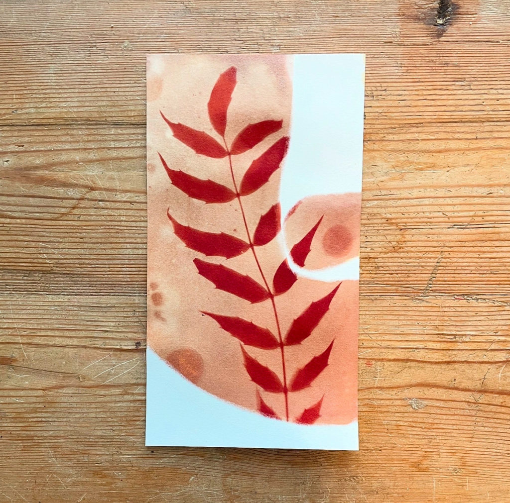 Anthotype Photpgraphy example by Wayne McNeal- turmeric type