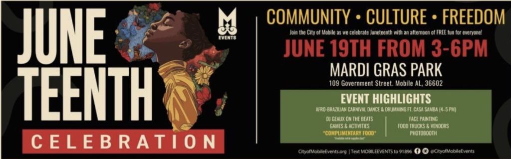 City of Mobile Juneteenth Celebration graphic