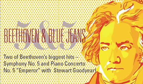Beethoven & Blue Jeans, 5&5, Mobile Symphony Orchestra Graphic