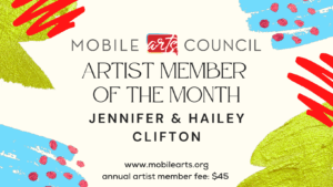 May artist member of the month graphic - Jennifer and Hailey Clifton