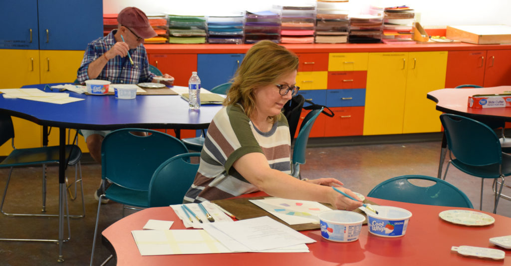 watercolor workshop at MMoA